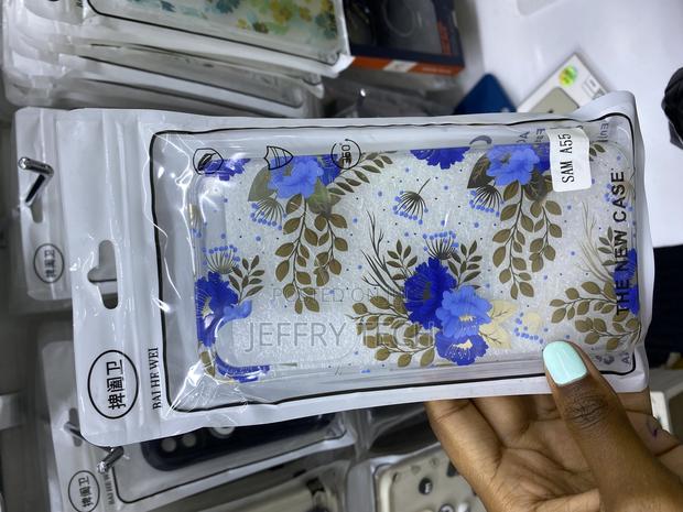 Ztofera Samsung Galaxy A55 Clear Cute Flower Pattern Case - main view