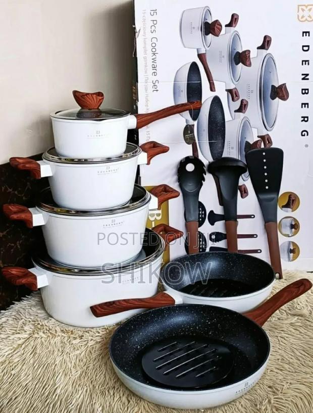 New Model Edenberg 15 Pc's Nonstick Cooking Pots