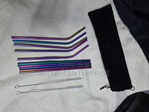 10 PCS Straw Set Plus 2 Cleaning Brushes