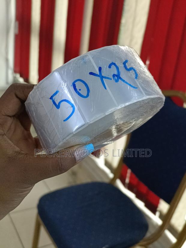 1500pcs 50x25mm Clearn Blank Matte Silver Stickers in Roll - main view