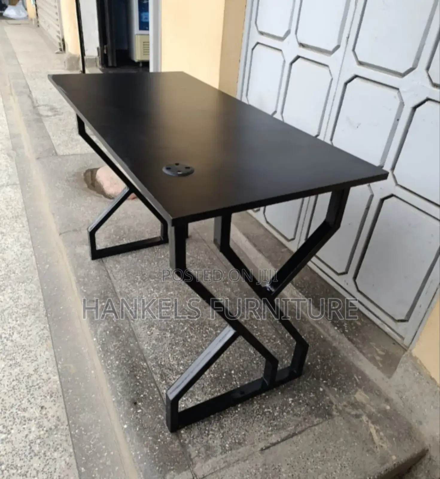 Black Metallic Study Desk(Gray)