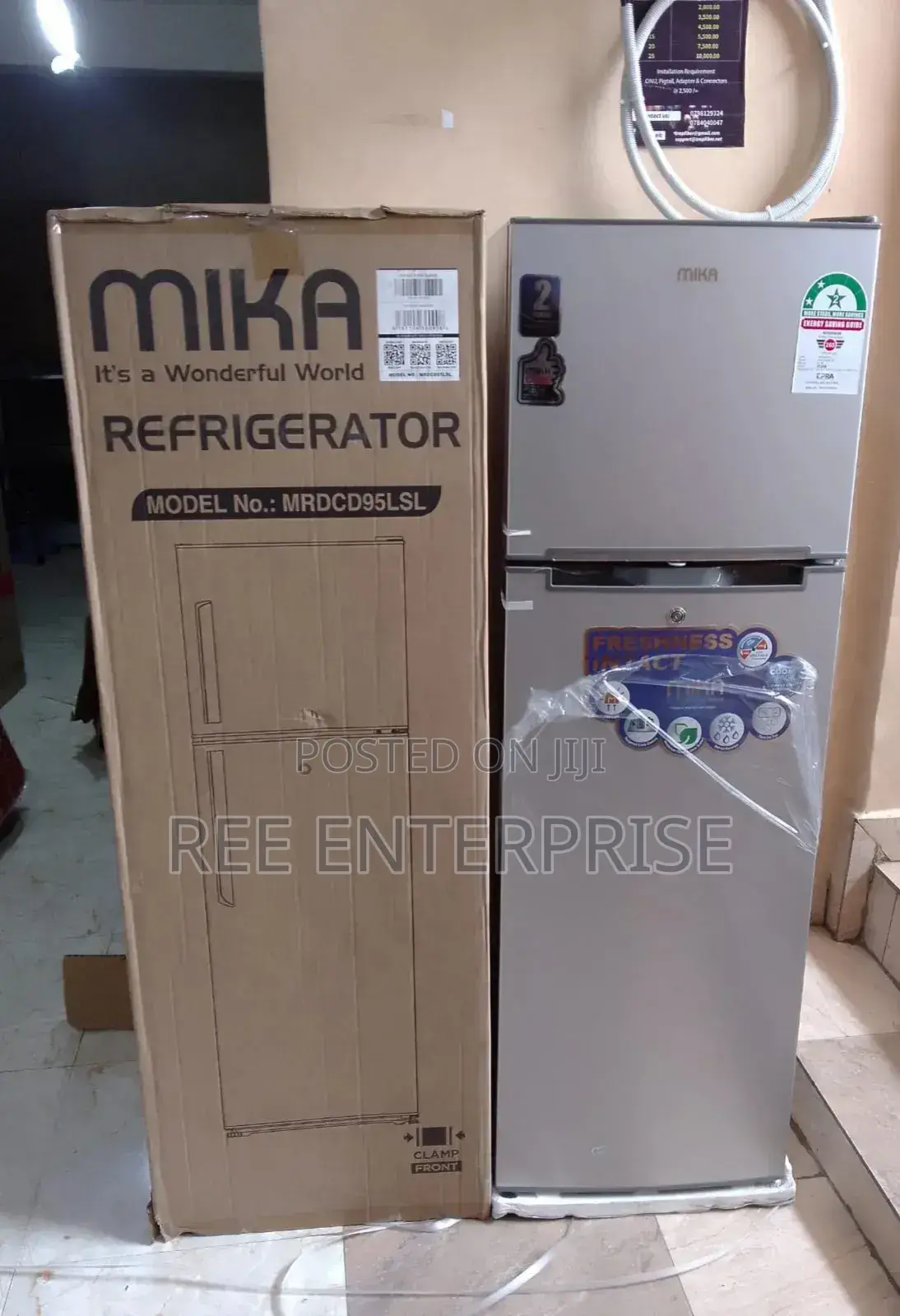 Mika 168 Litres Double Door Refrigerator
