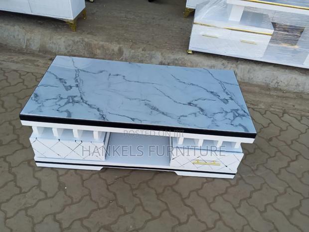 Whitish Marble Top Coffee Table