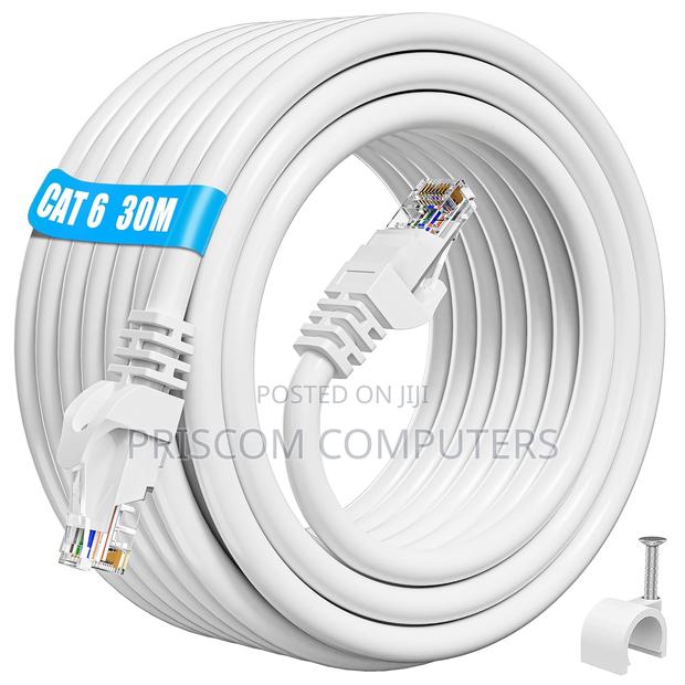 30m Cat 6 Ethernet Patch Cable, Rj45 Computer Network Cord - main view