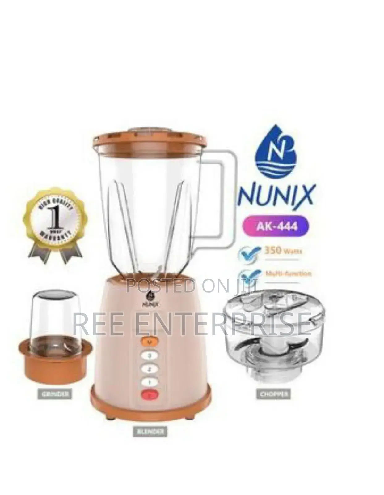 Nunix Ak-444 - 3 in 1 Blender, Grinder Chopper