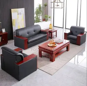 Office Sofa ; 5-Seater Leather Executive Office Sofa Set