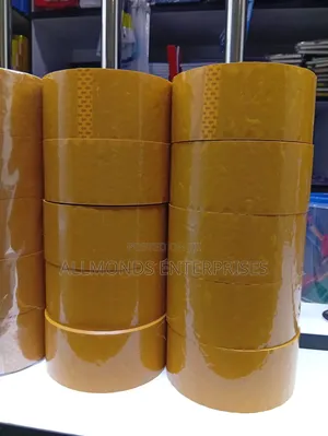 Brown Package Cellotape 2.4 Inches 100metres- 5 Pieces