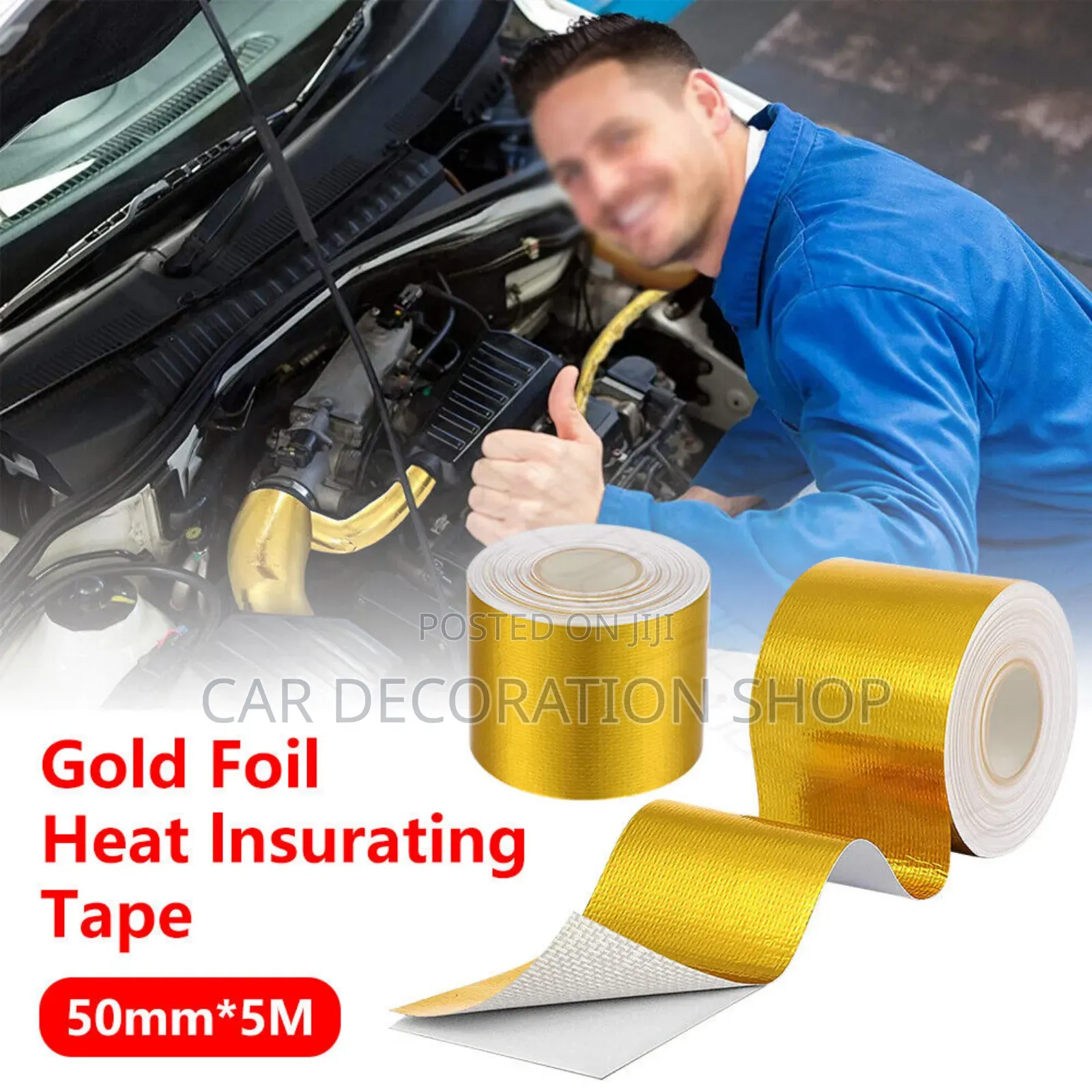 5m Exhaust Tape Heat Insulation Air Intake Thermal Wrap