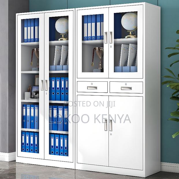 Office Cabinet :-Half Glass Office Storage Cabinet