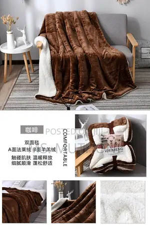 High Quality Double Layer Sherpa Throw Blanket*
