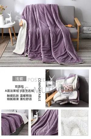 High Quality Double Layer Sherpa Throw Blanket*