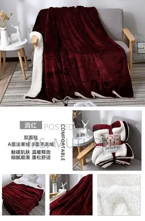 High Quality Double Layer Sherpa Throw Blanket*