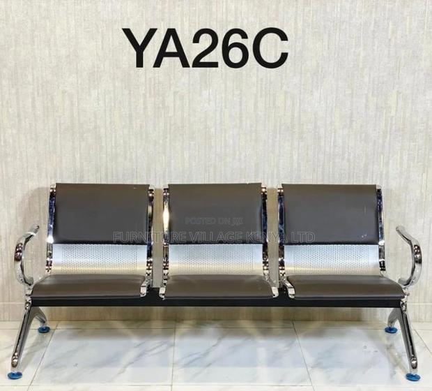Office Bench:Leather Padded Guest Waiting Bench (3-Link) - thumbnail 5
