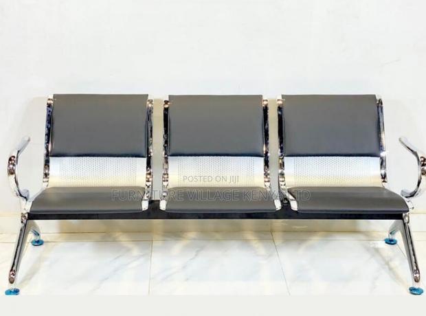 Office Bench:Leather Padded Guest Waiting Bench (3-Link) - thumbnail 6