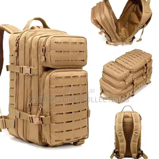 Tactical/Military Beige Capacity Backpack With Division Bags - main view