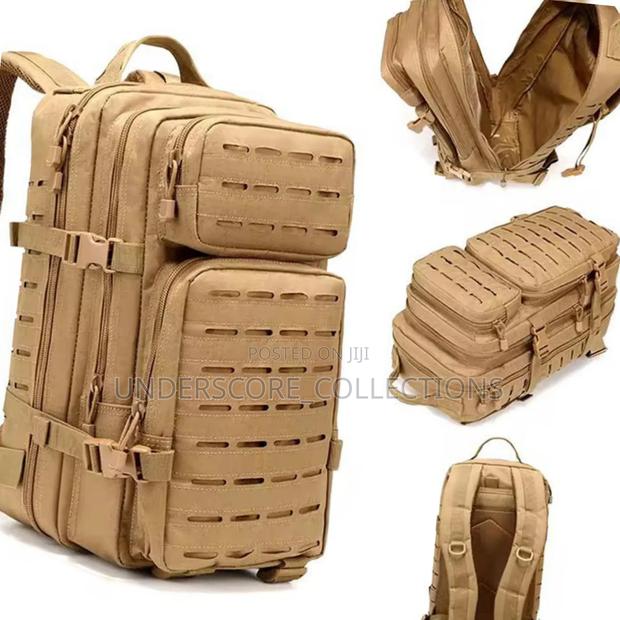 Tactical/Military Beige Capacity Backpack With Division Bags - thumbnail 2