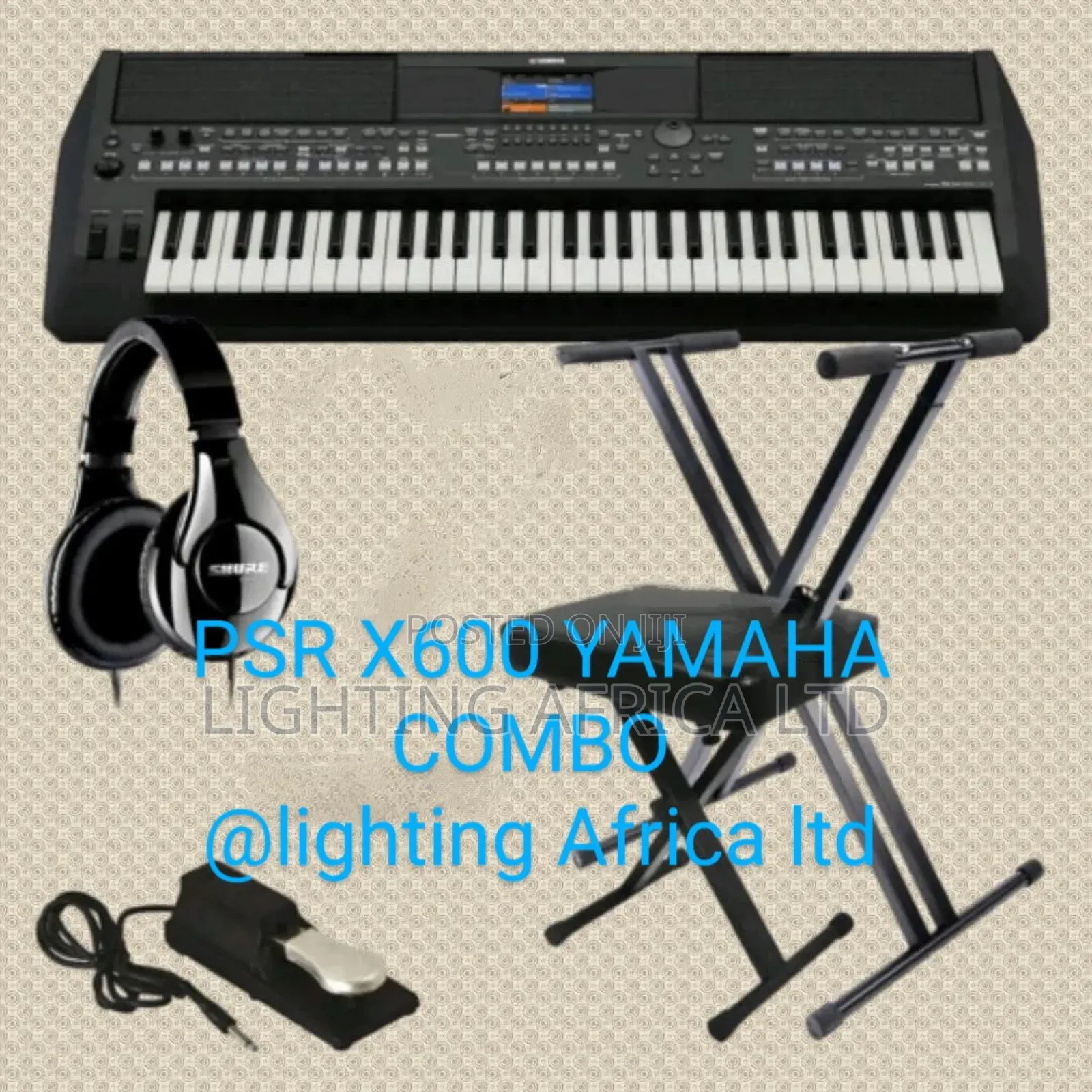 Yamaha PSR X600 Keyboard + Free Stand, Headphones Peddle
