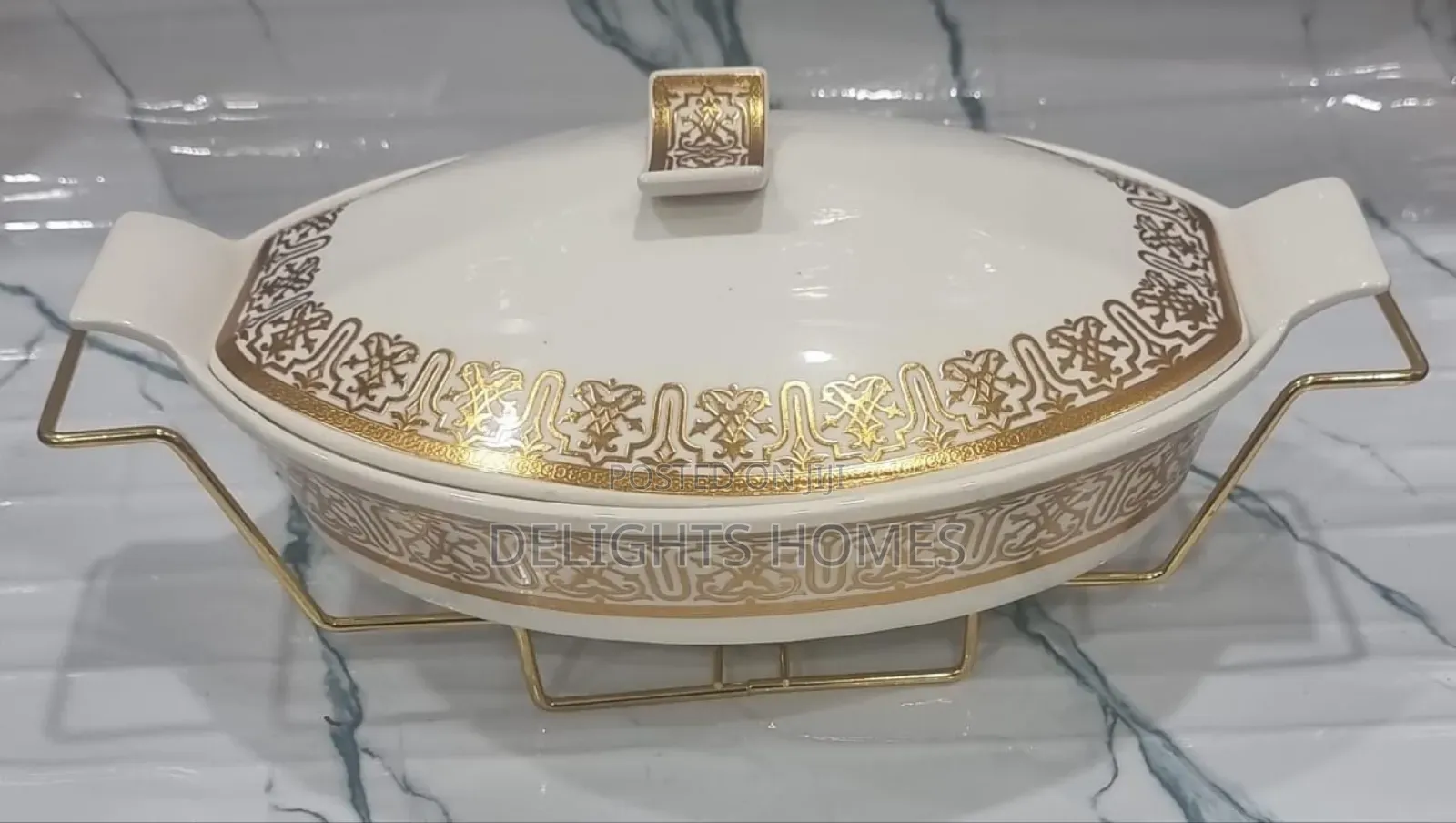 Single Ceramic Round Chaffing Dish + Burner