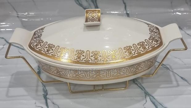 Single Ceramic Round Chaffing Dish + Burner - thumbnail 2
