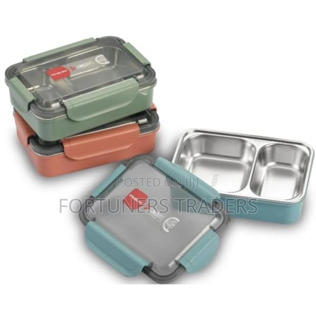2 Grid Stainless Steel Lunch Box. - main view