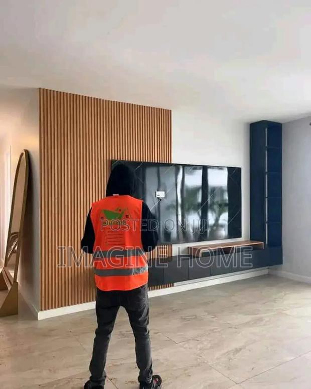 Brown P.V.C Fluted Panels