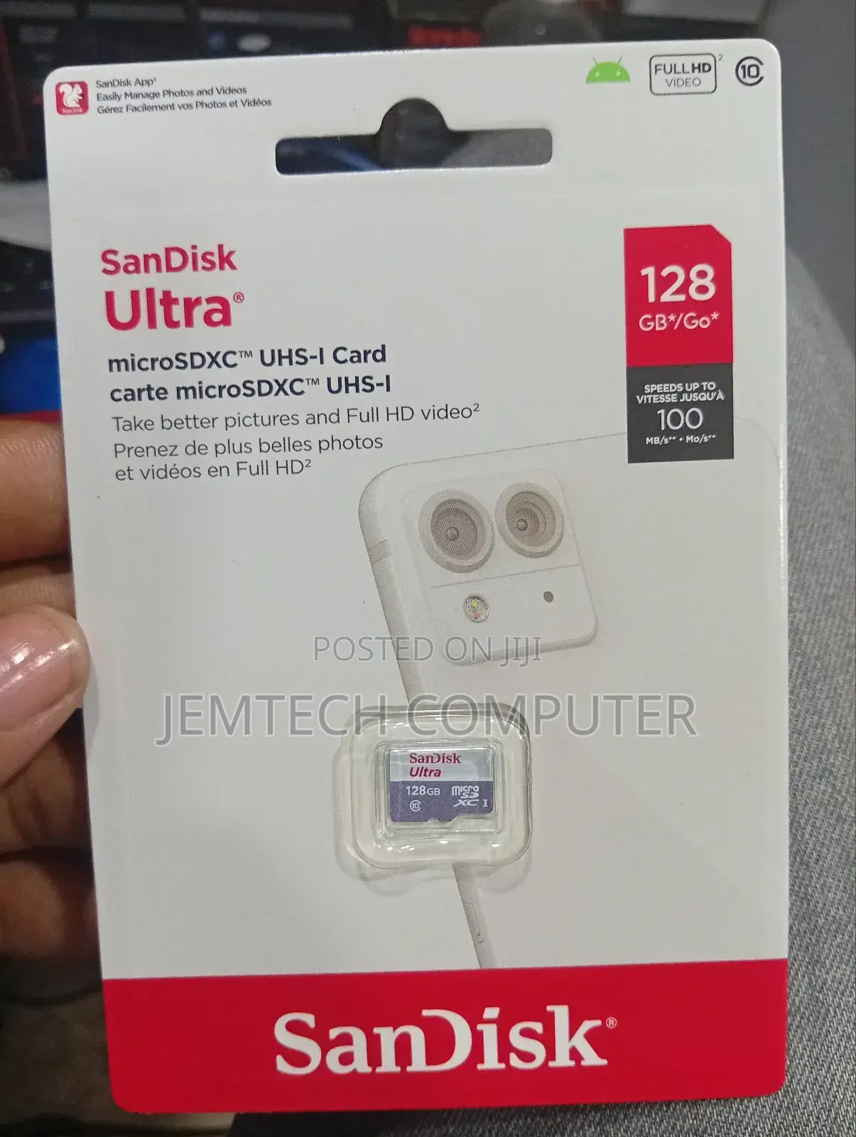 Sandisk Ultra SDHCTM Card and SDX Card Upto 100mb/S 128gb
