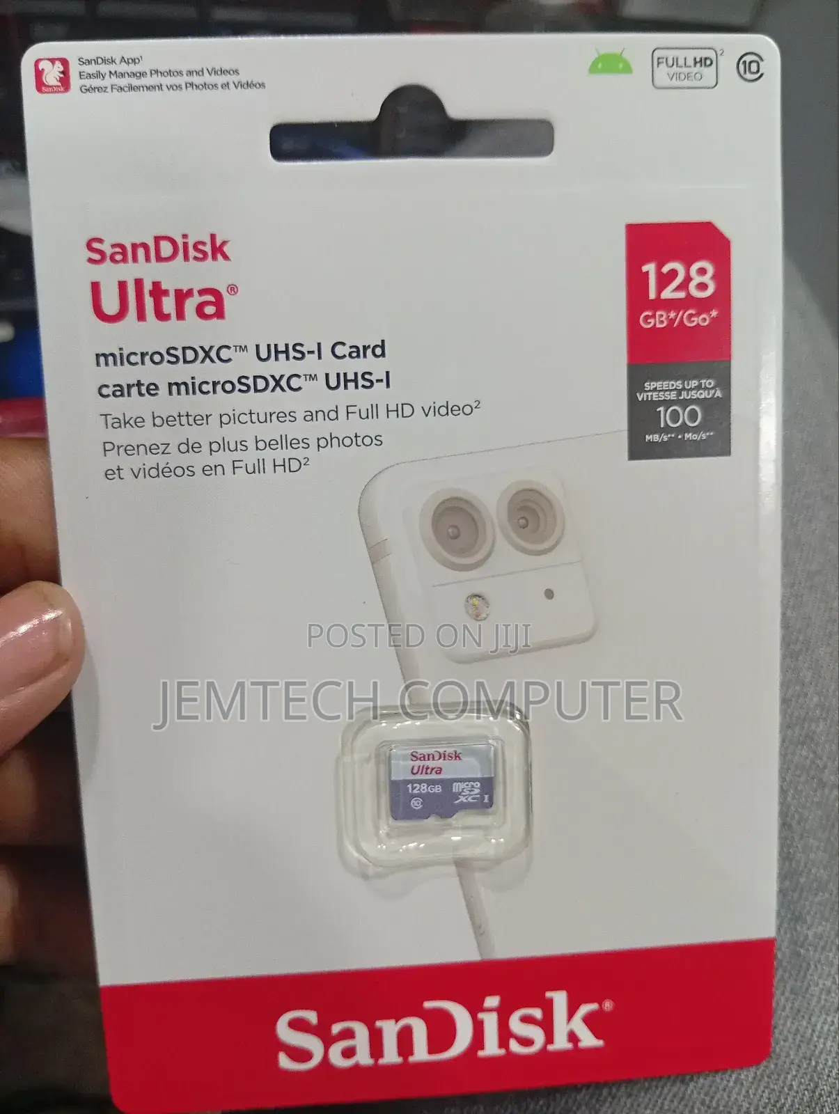 Sandisk Ultra SDHCTM Card and SDX Card Upto 100mb/S 128gb