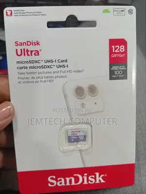 Sandisk Ultra SDHCTM Card and SDX Card Upto 100mb/S 128gb
