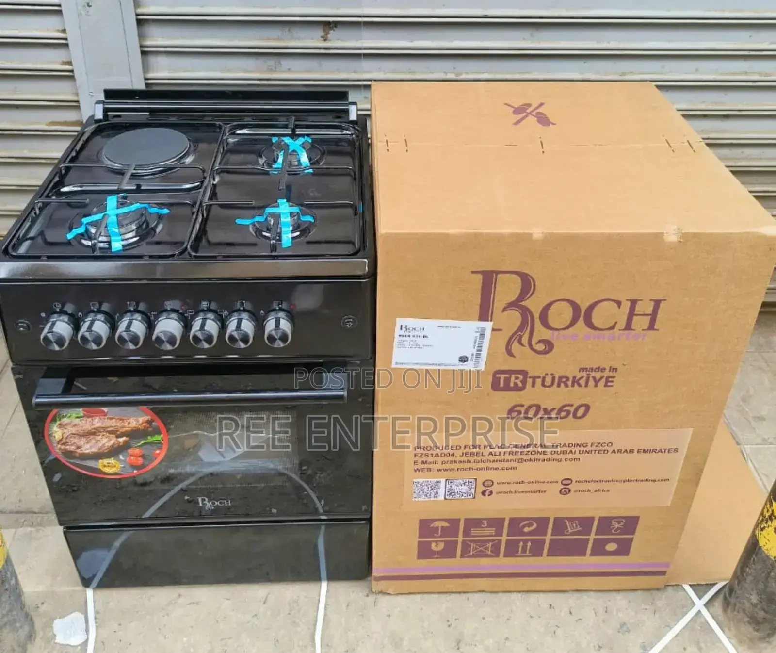 Brand New Roch Black 60×60 Standing 3+1 Cooker