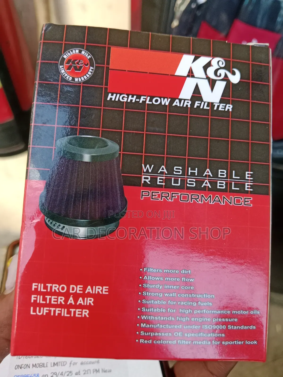 Mini Reusable/Washable Cone Shaped Bike Air Filter