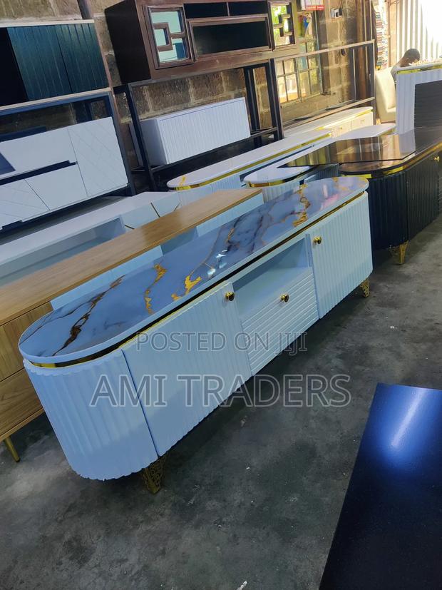 Marble Top Oval Tv Stand (6ft)