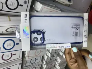 Canshn iPhone 15 Plus New Skin Case With Blue Edges