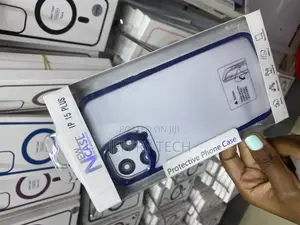 Canshn iPhone 15 Plus New Skin Case With Blue Edges