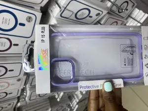 Infosun iPhone 15 Plus Crystal Transparent Case-Purple