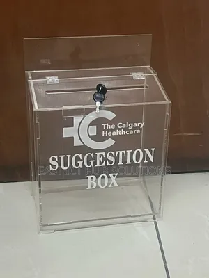 Premium Clear Suggestion Box With Lock 