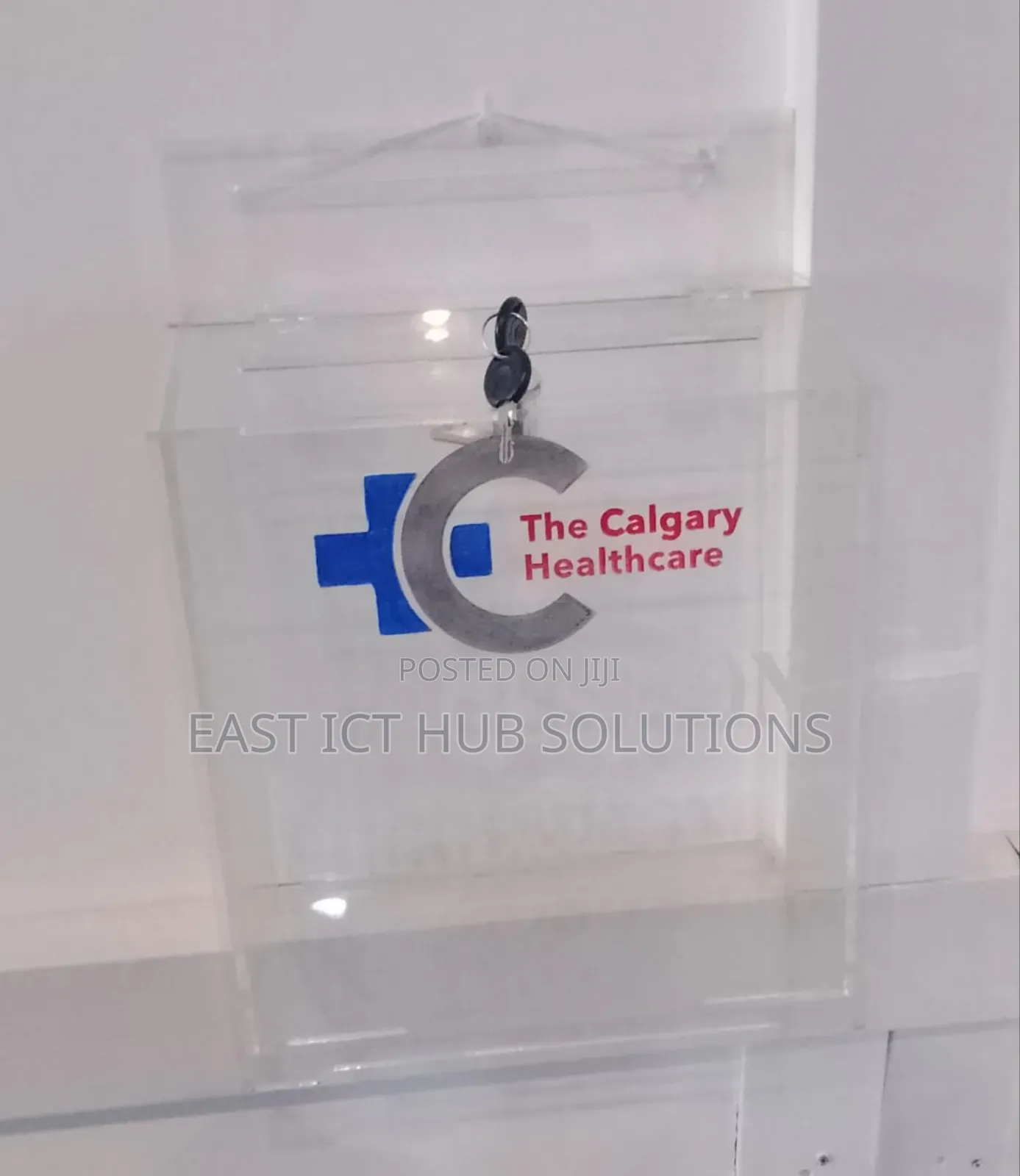 Premium Clear Suggestion Box With Lock 