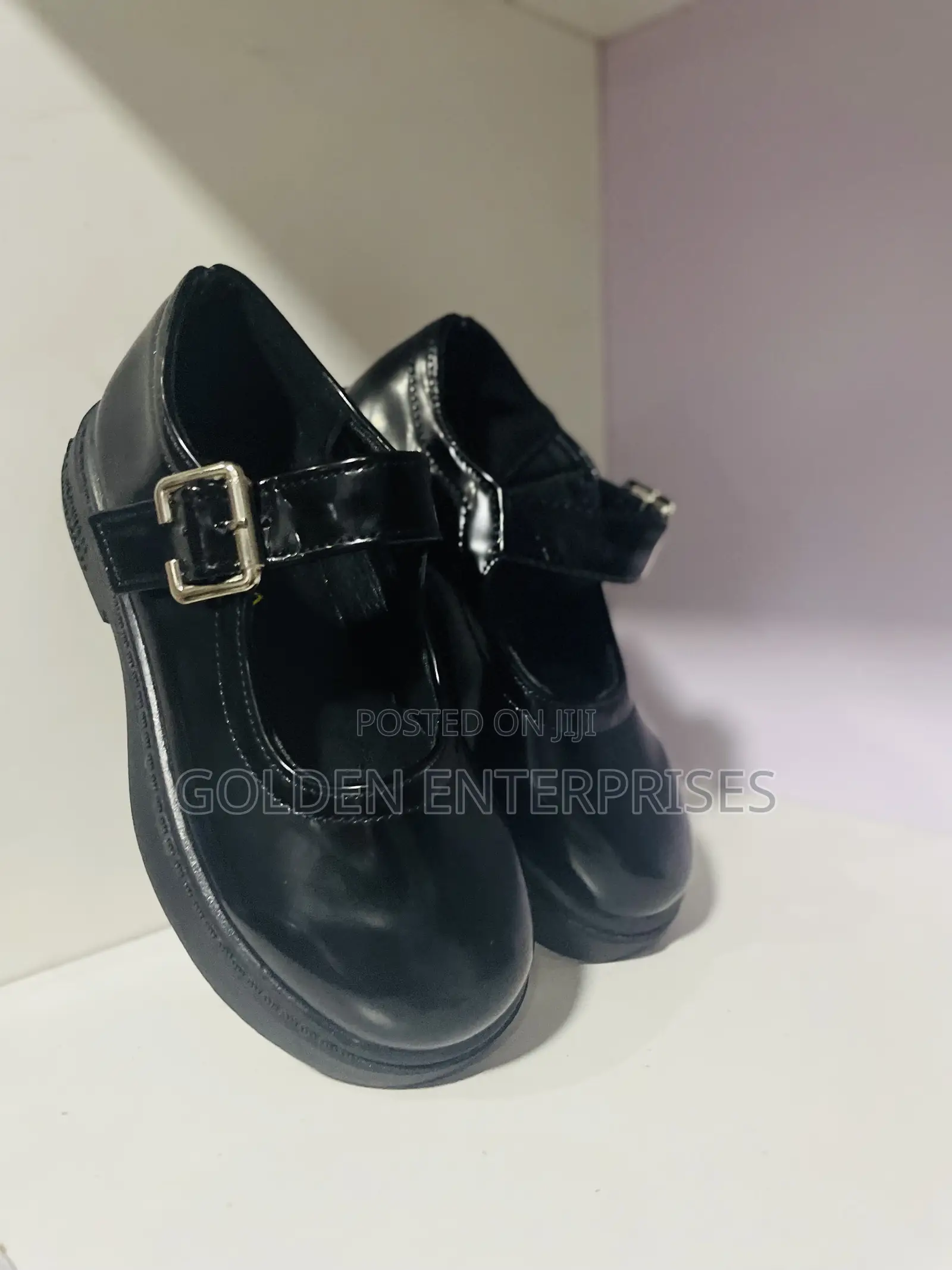 Girls School Black Doll Shoes 21-31