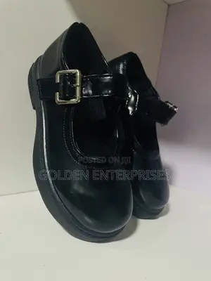 Quality Black Girls School Doll Shoes 21-31