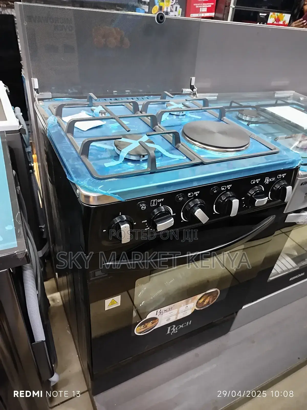 Roch Standing Cooker 60×60 Cm 3 Gas+1 Electric Hot Plate
