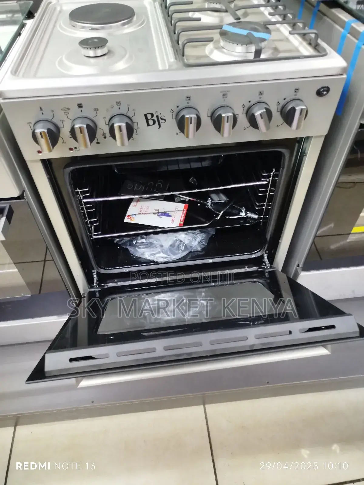 BJS Standing Cooker 60×60 Cm 3 Gas +1 Electric