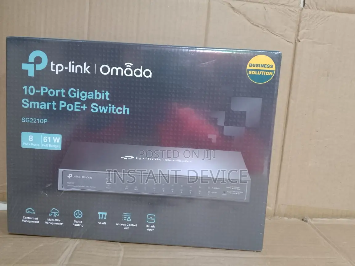 Tp-Link 8-Port Gigabit Smart Poe+ Switch With 2 SFP Slots