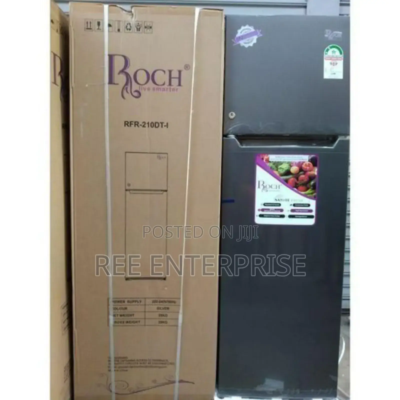 Brand New Roch RFR-210-Dt-I Double Door Refrigerator, 170l