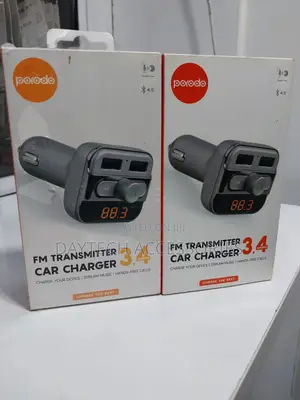 Porodo Fm Transmitter and Fast Charging Car Charger – Black