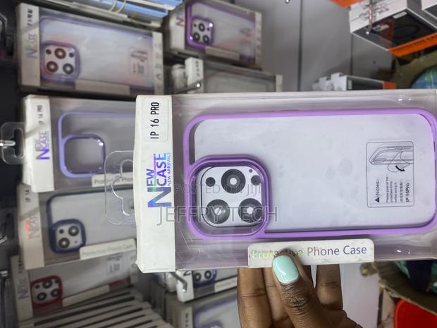 Saruk New Skin Camera Ring Clear Case for iPhone 16 Pro-Pink - main view