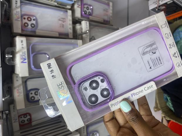 Saruk New Skin Camera Ring Clear Case for iPhone 16 Pro-Pink - thumbnail 3