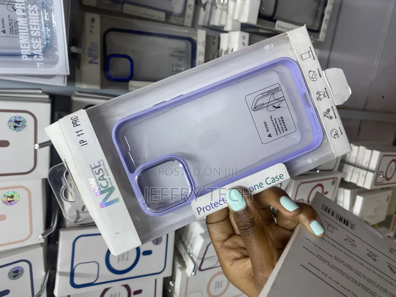 Casefreak iPhone 11 Pro Newskin Cameraring Clear Case Purple