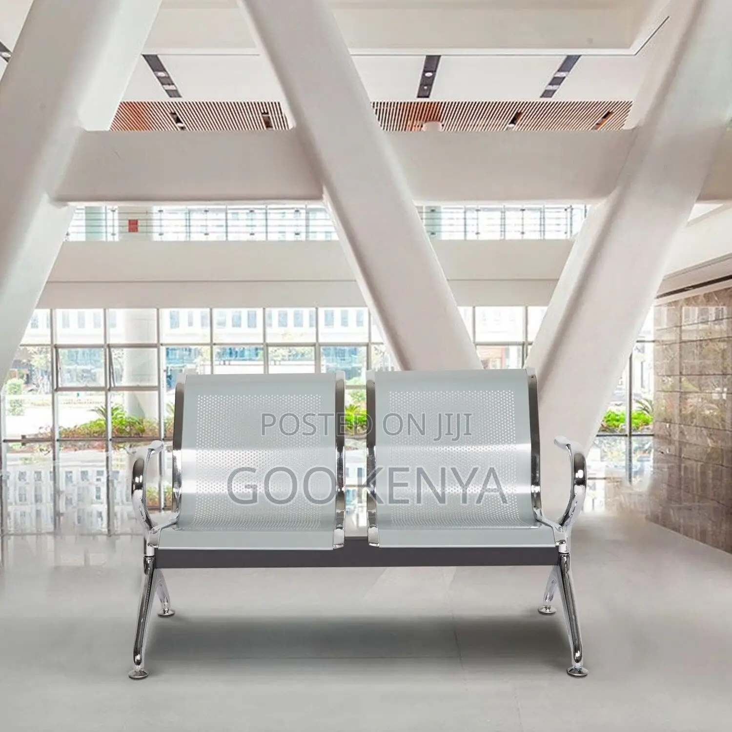 Office Bench ; 2-Seat Reception Waiting Bench