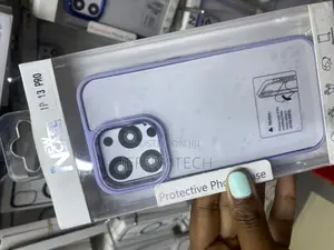 Capinha iPhone 13 Pro New Skin Camera Ring Clear Case-Purple