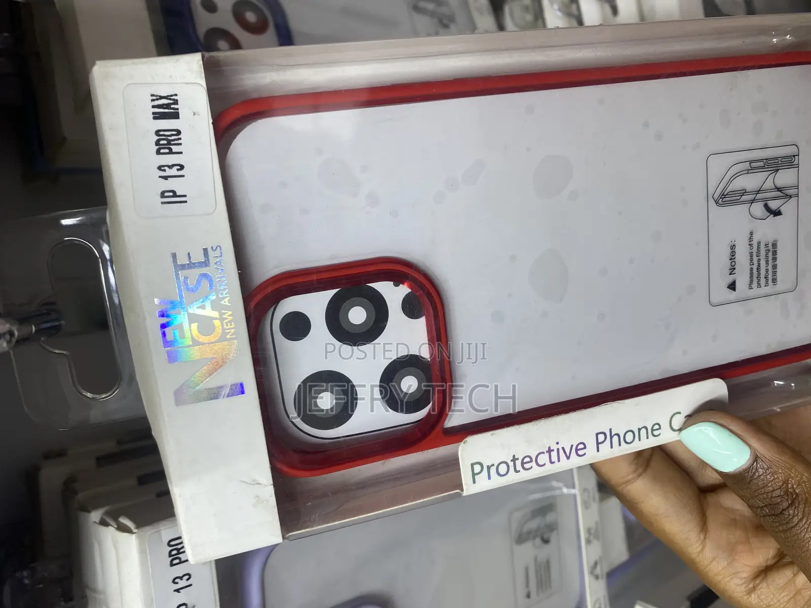 Baseus iPhone 13 Pro Max New Skin Camera Ring Clear Case-Red