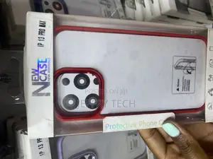 Baseus iPhone 13 Pro Max New Skin Camera Ring Clear Case-Red
